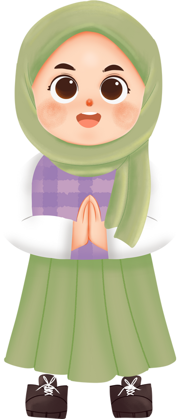 muslim girl give greeting